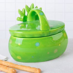 Конфетница Дружелюбные Кролики 17*15 см зеленая Due Esse Christmas (Ду Эссе Кристмас) фото 5