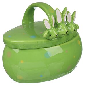 Конфетница Friendly Bunny 17*15 см зеленая Due Esse Christmas фото 3