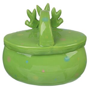 Конфетница Friendly Bunny 17*15 см зеленая Due Esse Christmas фото 5