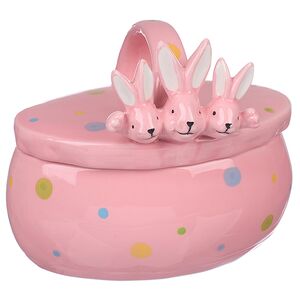 Конфетница Friendly Bunny 17*15 см розовая Due Esse Christmas фото 3