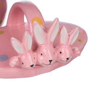 Конфетница Friendly Bunny 17*15 см розовая Due Esse Christmas фото 4