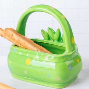 Конфетница Три Кролика 15 см зеленая Due Esse Christmas (Ду Эссе Кристмас) фото 4