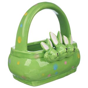 Конфетница Three Bunny 15 см зеленая Due Esse Christmas фото 2