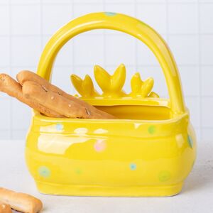 Конфетница Три Кролика 15 см желтая Due Esse Christmas (Ду Эссе Кристмас) фото 4