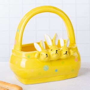 Конфетница Три Кролика 15 см желтая Due Esse Christmas (Ду Эссе Кристмас) фото 5