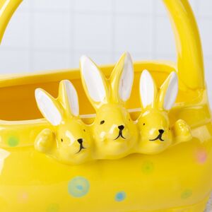 Конфетница Три Кролика 15 см желтая Due Esse Christmas (Ду Эссе Кристмас) фото 2