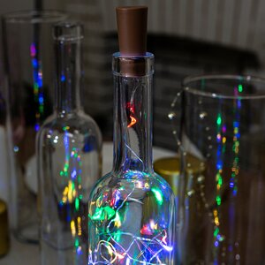 Гирлянда - пробка для бутылки Капельки, 8 разноцветных LED ламп, на батарейках, IP20 Koopman фото 3