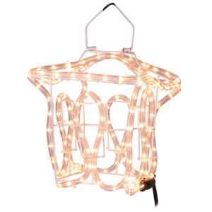 Светодиодная фигура Фонарик 25*22 см, 144 экстра теплых белых ламп, дюралайт, IP44