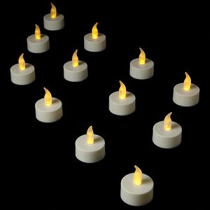 Свеча светодиодная чайная, 12 шт, батарейка (Koopman, Нидерланды). Артикул: XX8990090