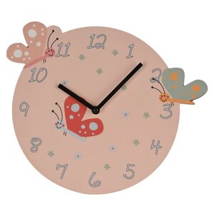 Детские настенные часы Озорные Бабочки 28 см (Koopman, Нидерланды). Артикул: Y36400620-3