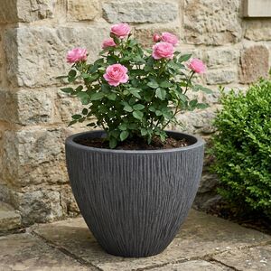 Декоративное кашпо Фильбертио 40*31 см антрацитовое