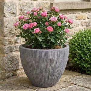 Декоративное кашпо Фильбертио 40*31 см серое