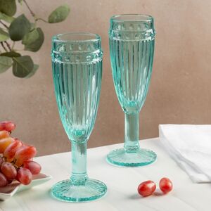 Бокал для шампанского Шамберте 170 мл бирюзовый, стекло