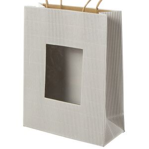 Крафтовый пакет с окном 23*18 см белый (Due Esse Christmas, Италия). Артикул: YS190190W