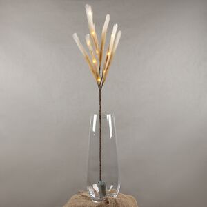 Светящаяся ветка для декора Моника 90 см кремовая, теплые белые LED лампы, таймер, на батарейках Koopman (Купман) фото 6