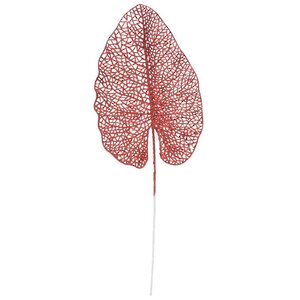 Декоративный лист Ажурная Калатея 67 см красный Koopman фото 2