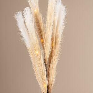 Светящаяся ветка для декора Моника 90 см кремовая, теплые белые LED лампы, таймер, на батарейках Koopman (Купман) фото 3