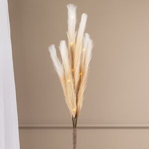 Светящаяся ветка для декора Моника 90 см кремовая, теплые белые LED лампы, таймер, на батарейках Koopman (Купман) фото 2