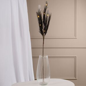 Светящаяся ветка для декора Monike Black 90 см, теплые белые LED лампы, таймер, на батарейках