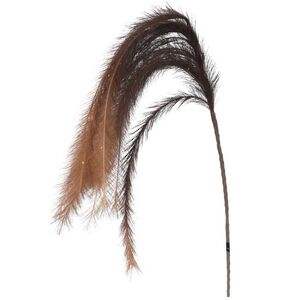 Светящаяся ветка с перьями Моника 130 см шоколадная, теплые белые LED лампы, таймер, на батарейках Koopman (Купман) фото 4