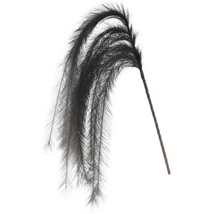 Светящаяся ветка с перьями Моника 130 см чёрная, теплые белые LED лампы, таймер, на батарейках Koopman (Купман) фото 4