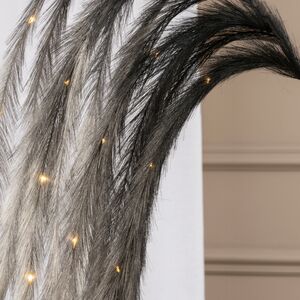 Светящаяся ветка с перьями Моника 130 см чёрная, теплые белые LED лампы, таймер, на батарейках Koopman (Купман) фото 3