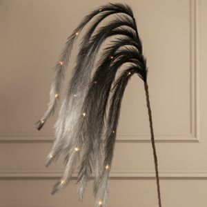 Светящаяся ветка с перьями Моника 130 см чёрная, теплые белые LED лампы, таймер, на батарейках Koopman (Купман) фото 2