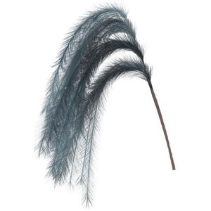 Светящаяся ветка с перьями Моника 130 см синяя, теплые белые LED лампы, таймер, на батарейках Koopman (Купман) фото 5