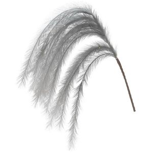 Светящаяся ветка с перьями Моника 130 см серая, теплые белые LED лампы, таймер, на батарейках Koopman (Купман) фото 5