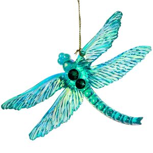 Елочная игрушка Стрекоза Фламанди бирюзовая 13 см (Kurts Adler, Нидерланды). Артикул: ZGZ0109-4