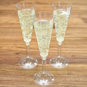 Одноразовые бокалы для шампанского Классик 160 мл 20 шт Снегурочка фото 1