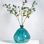 Стеклянная ваза Адажио 17 см бирюзовая