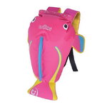 Детский рюкзак для бассейна и пляжа Коралловая рыбка розовая 37 см