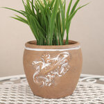 Керамическое кашпо Ящерица 13*12 см