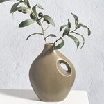 Фарфоровая ваза кувшин Монте-Альбан 20 см оливковая