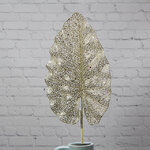 Декоративная ветка Сверкающий лист Филодендрона 78 см, шампань