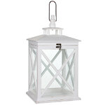 Подсвечник Фонарь Авиньон 46*24 см белый, дерево