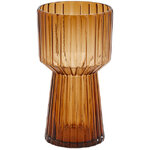Стеклянная ваза Гильбрен 29 см янтарная
