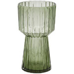 Стеклянная ваза Гильбрен 29 см малахитовая