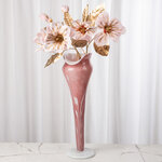 Декоративная ваза Albigono 45 см бело-розовая