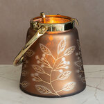 Декоративный подсвечник Miraggio 15 см орех, стекло