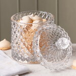 Сахарница с крышкой Мадрид 14*9 см, стекло