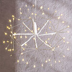 Светодиодное украшение Одуванчик Регардо 20 см, 80 теплых белых LED ламп с мерцанием, на батарейках, IP44