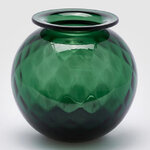 Стеклянная ваза Rossella 20 см зеленая