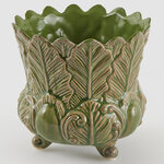 Декоративная ваза-кашпо Pianta Felice 15 см зеленая