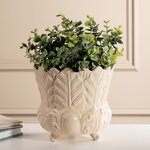 Декоративная ваза-кашпо Пианта Феличе 17 см белая