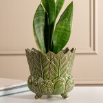 Декоративная ваза-кашпо Пианта Феличе 17 см зеленая