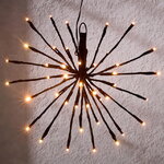 Светодиодное украшение Firework Black 30 см, 42 экстра теплых белых LED ламп, IP44