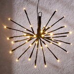 Светодиодное украшение Firework Black 30 см, 42 теплых белых LED ламп, IP44