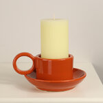 Керамический подсвечник Adelboden 18 см оранжевый